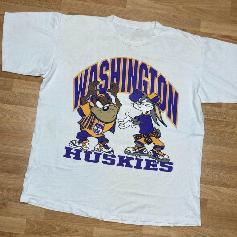 Retro Ncaa Washington Huskies Looney Tunes Shirt